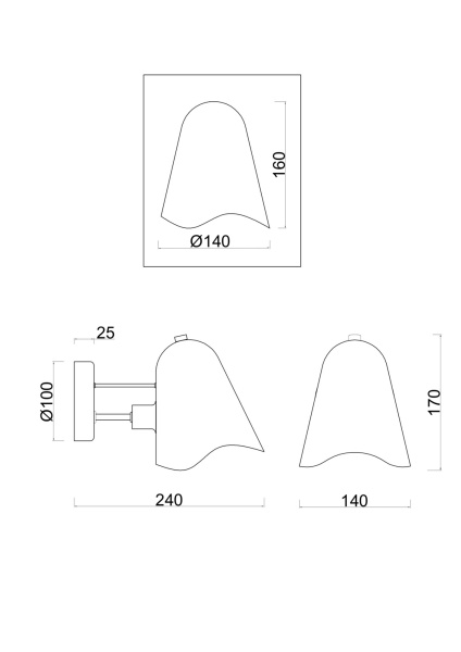 Купить Freya Modern Manon Золото Бра FR5037WL-01S