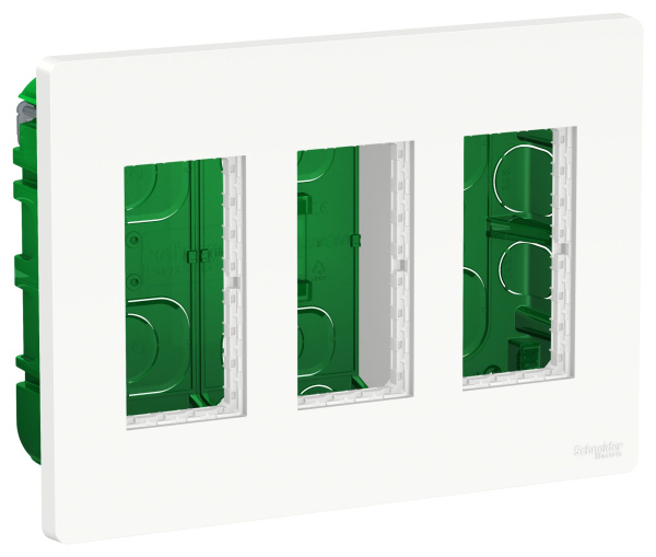 Купить SE Unica System+ Бел Блок скрытой установки 3х2 NU173418