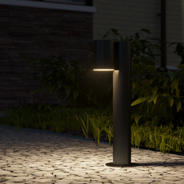 Купить Gauss Светильник садово-парковый Sonata ландшафтный столб, 1xGU10, 163*110*440mm, 170-240V / 50Hz, Max.35W IP54, GD156