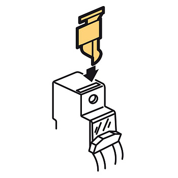 Legrand DX3  Комплект из 4 пломбируемых крышек для винтов, для автоматических выключателей DX3 с шириной полюса 1,5 модуля 406312