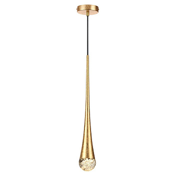 Odeon Light 4278/1 L-VISION ODL21 113 прозрачн/золот фольг-ние Подвесной светильник IP20 GU10 LED 12W GOTTA