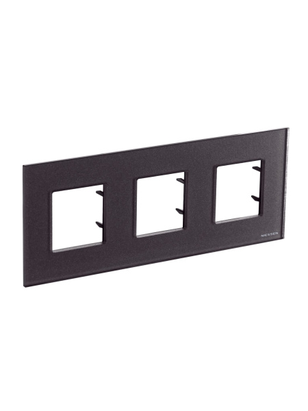 Купить ABB NIE Zenit Стекло кофейное Рамка 3-я 2+2+2 мод 2CLA227300N3701