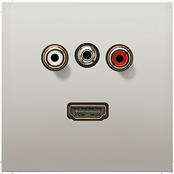 JUNG Накладка/вставка 2x Cinch Audio (RCA) / Stereo Jack (TRS 3.5 mm) / HDMI MAES1082