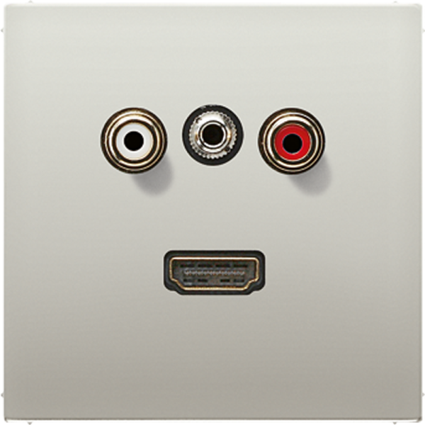 JUNG Накладка/вставка 2x Cinch Audio (RCA) / Stereo Jack (TRS 3.5 mm) / HDMI MAES1082