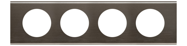 Legrand Celiane2 Черный никель Рамка 4-ая (2+2+2+2 мод) 069034