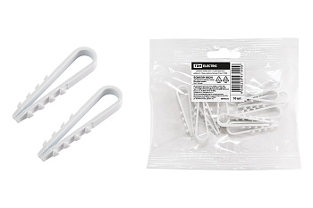 TDM Дюбель-хомут ДХК-10 для круглого кабеля 5-10мм нейлон белый (10шт) SQ0539-0024