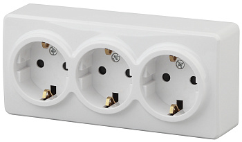 ЭРА 11-2209-01 Эксперт Белый Розетка 3-ая с/з со шт ОУ