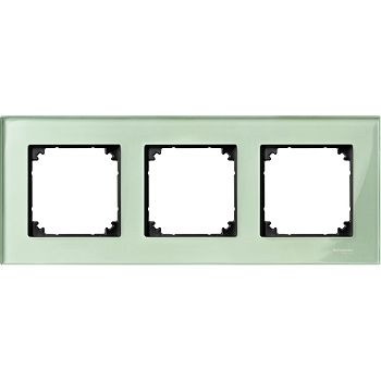 SE Merten SM M-Elegance Стекло Зеленое кальцит Рамка 3-ая MTN404304