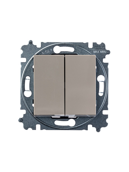 Купить ABB EPJ Levit кофе макиато / белый Переключатель 2-клавишный, 2CHH595245A6018