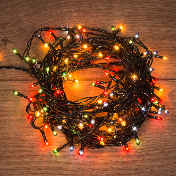 NEON-NIGHT Гирлянда универсальная 100 ламп МУЛЬТИКОЛОР 5 метров с контроллером 303-110