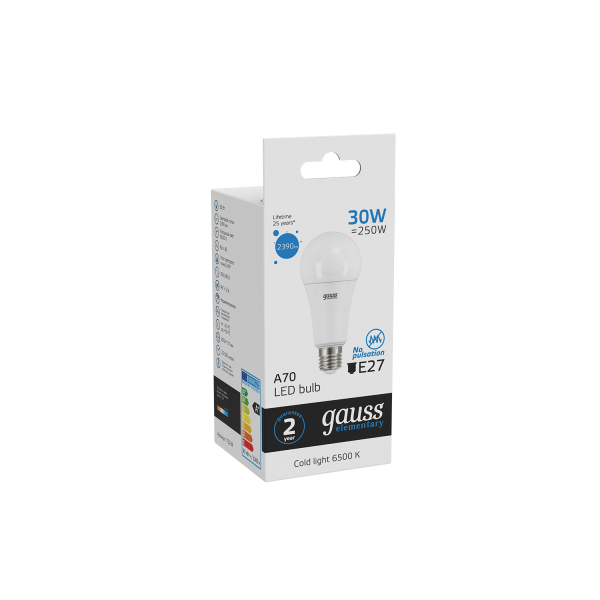 Купить Gauss Лампа Elementary A67 30W 2390lm 6500K E27 LED 73239