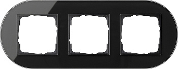 Gira Studio Черное стекло Рамка 3-ая 0213135