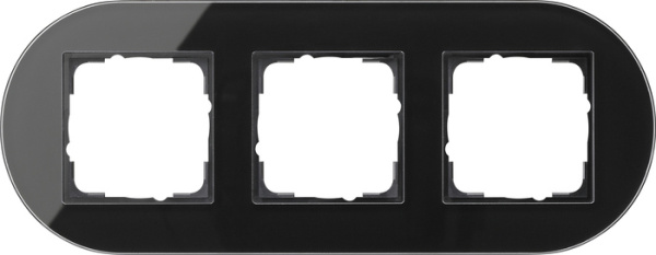 Gira Studio Черное стекло Рамка 3-ая 0213135