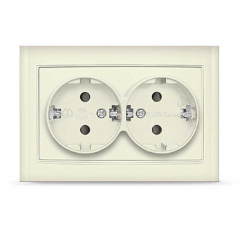 UNIVersal "Бриллиант" Розетка "слоновая кость"2-ая с/з 7948752