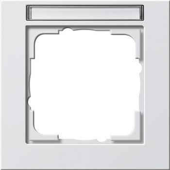 Gira E2 Белый Рамка 1-ая с полем для надписи 109129