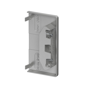 OBO Bettermann Заглушка торцевая кабель-канала Rapid 80, 70x130 мм, ABS-пластик, серебристый 6274574