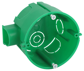 ЭРА Коробка установочная KUTS1-68-45-green зеленая 68х45мм для твердых стен с саморезами, один стыковочный узел IP20