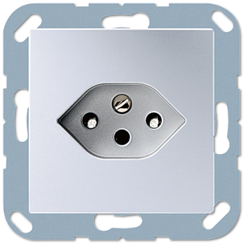 JUNG Розетка, швейцарский разъем, алюминий A1520-13BFSEVAL