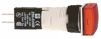 SE XB6 Лампа сигнальная 12-24V 16мм красная квадратная XB6CV4BB