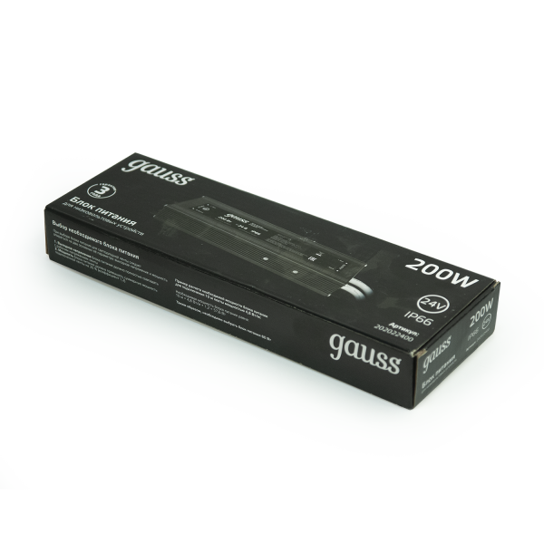 Купить Gauss Блок питания 200W 24V IP66 1/15 202022400