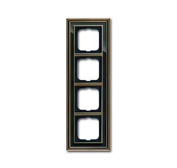 ABB BJE Династия Античная латунь/Черное стекло Рамка 4-ая 2CKA001754A4588