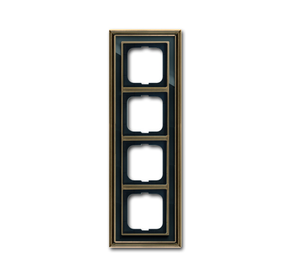 ABB BJE Династия Античная латунь/Черное стекло Рамка 4-ая 2CKA001754A4588