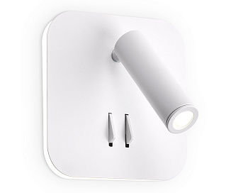 Ambrella Настенный светодиодный светильник с выключателем FW254 SWH белый песок LED 4200K+3000K 7W+1W 140*140*110