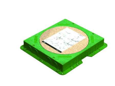 Simon Connect Коробка для монтажа в бетон люков SF300-1, KF300-1, 52050203-035, h - 54-89,5мм, 419х384мм, пл G301C