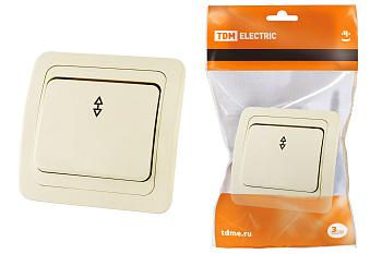 TDM Переключатель на 2 направления 1-кл. 10А сл.кость "Валдай" SQ1804-0103