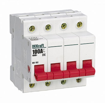 Dekraft Выключатель-разъединитель 4Р 100А ВН-102