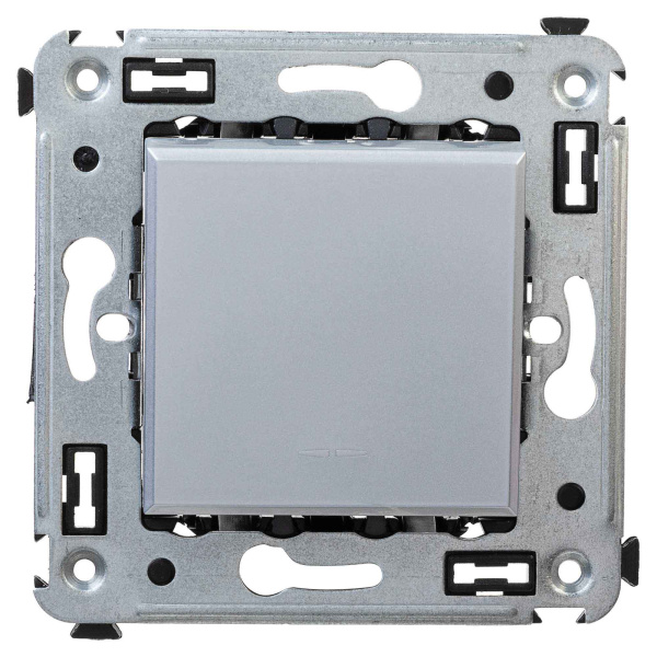 DKC Инвертор одноклавишный в стену, "Avanti", "Закаленная сталь"