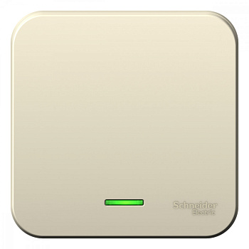 Systeme Electric Blanca наруж Молочный Выключатель 1-клавишный с подсветкой, 6А, 250В, изолир. пластина