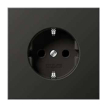 JUNG LS990 Антрацит Штепсельная розетка Schuko 16A 250V, с защитой от детей AL1521KIAN