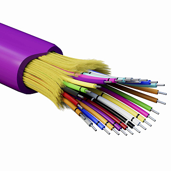 DKC Кабель волоконно-оптический, распределительный, арамидные упрочняющие нити, для внутренней прокладки, нг(А)-HF, 24 ОВ, категорияOM4 (G.651.1) плот