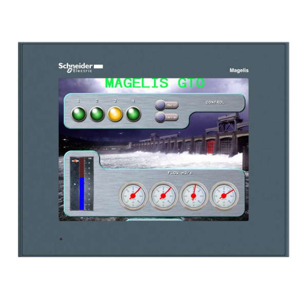 SE Magelis Сенсорный цветной терминал 7,5" 640х480 RJ45 RS232/485 SUB-D Eth TCP/IP 96Mб/512кБ слот SD HMIGTO4310