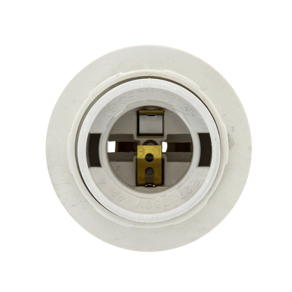 Купить EKF PROxima Патрон Е27 пластиковый с кольцом термостойкий пластик бел.