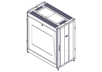 Systeme Electric Шкаф, серия Uniprom, 24U-600/1070, боковые панели 2шт, черный
