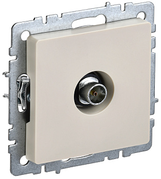 IEK BRITE BASE Бежевый Розетка TV оконечная РТВ11-0-БрКр
