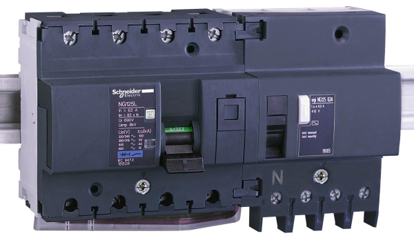 Купить SE Acti 9 Vigi NG125 Блок дифференциальной защиты 4P 63A 300МА AC 19005