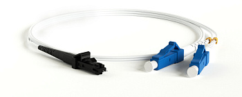 Hyperline FC-D2-9A1-LC/UR-MTRJM/UR-H-2M-LSZH-WH Патч-корд волоконно-оптический (шнур) SM 9/125 (G.657), LC-MTRJ(папа), 2.0 мм, duplex, LSZH, 2м 39406