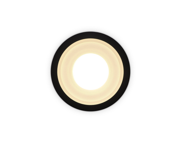 Купить Ambrella Встраиваемый точечный светильник с акрилом TN1312 SBK/FR черный песок/белый матовый GU5.3 D98*45
