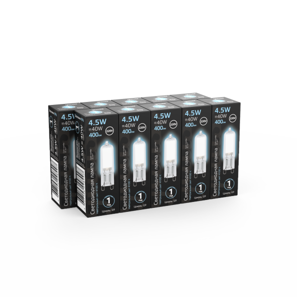 Купить Gauss Лампа G9 AC220-240V 4.5W 400lm 4100K стекло LED 107809204