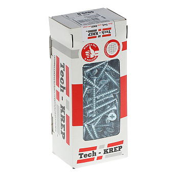 Tech-Krep Саморезы универсальные  40х5,0 мм (200 шт)  оцинкованные - коробка с ок. Tech-Kr 102199