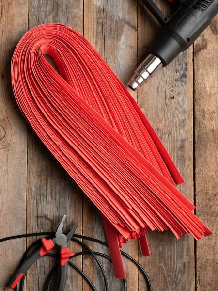 Купить EKF PROxima Термоусаживаемая трубка ТУТ нг 16/8 красная в отрезках по 1м