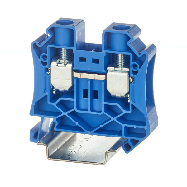 DKC Nuputuk Клемма проходная, винтовой зажим, 2 точки подключения, 16 кв.мм, синяя