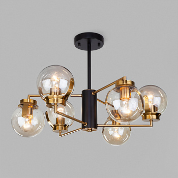 Eurosvet Потолочная люстра в стиле лофт 70118/6 черный a052239