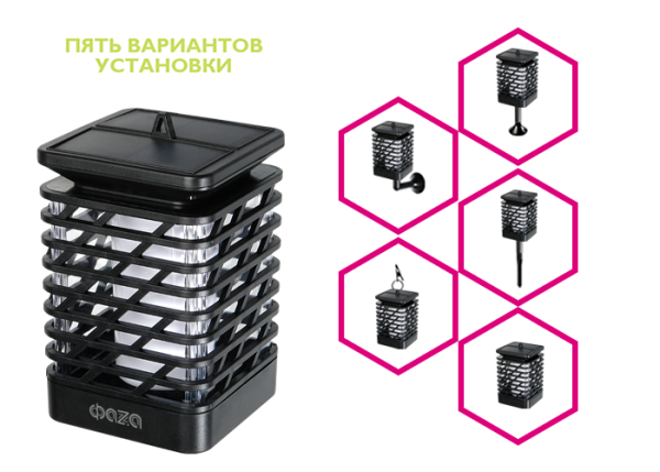 Купить ФАZA Светильник с колышком солнечный Солнечн. свет-к SLR-S10 сетка, эффект факела, .5036598