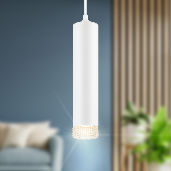 ЭРА Светильник подвесной (подвес) PL18 WH/CL MR16 GU10 потолочный цилиндр белый, прозрачный