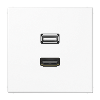 JUNG Мультимедиа разъём, белый MALS1163WW