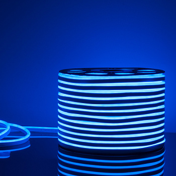 Elektrostandard LS001 220V / Лента светодиодная Гибкий неон 9.6W 120Led 2835 IP67 односторонний синий, 50 м a040594